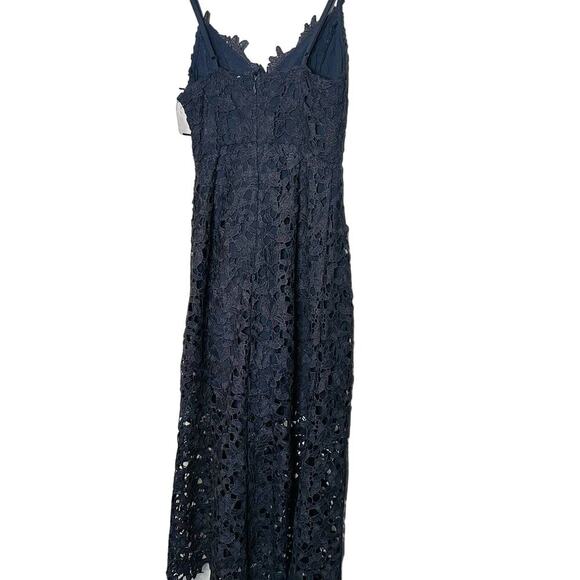 NWT Astr the Label ALine Lace Adjustable Strap Midi Dress Black Purple Size XS - Picture 4 of 12